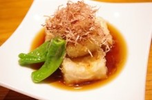 Deep-fried Jimami tofu in broth