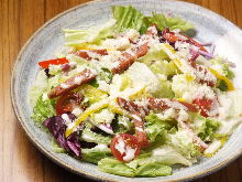 Caesar salad with prosciutto