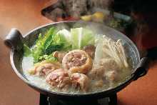 Chicken and vegetable mizutaki hotpot