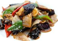 Sichuan-style eggplant stir-fry