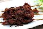 Assorted fried skewers