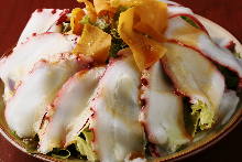 Octopus and seaweed salad