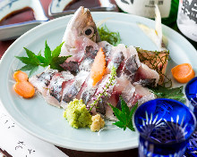 Horse mackerel sashimi