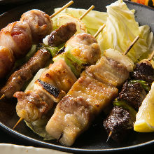 Assorted grilled skewers