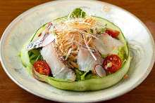 Shabu-shabu salad with sesame dressing