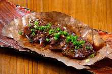 Grilled beef tongue with miso