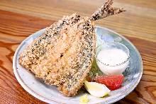 Deep-fried horse mackerel