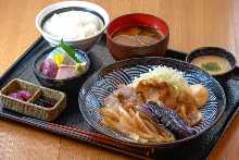 Ginger-fried pork set meal