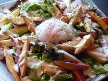 Caesar salad with slow-poached egg