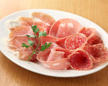 Assorted prosciutto and salami