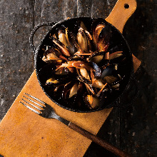 Mussles steamed with sake