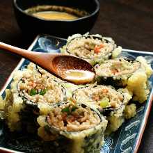 Seaweed-wrapped fried food