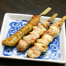 Assorted grilled skewers