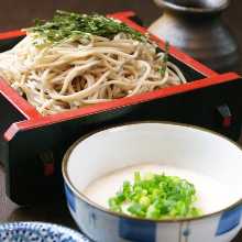 Buckwheat noodles with grated yam