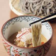 Sesame seed sauce Soba noodles.