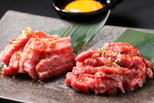 Edible raw beef