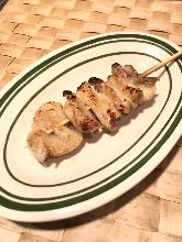Chicken skin skewer