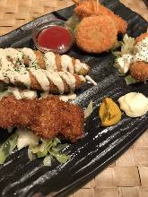 Assorted fried cutlet skewers, 5 kinds