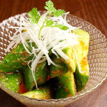 Smashed cucumber salad