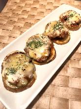 Grilled eggplant with cheese