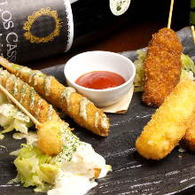 Assorted fried cutlet skewers, 5 kinds