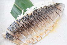 Seared pickled mackerel