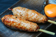 Gristle-containing meatball skewer Gristle-containing meatball skewer