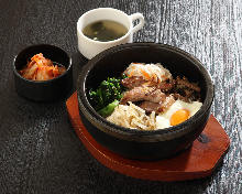 Stone grilled bibimbap