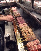 Assorted grilled chicken skewers, 5 kinds