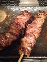 Grilled chicken skewer