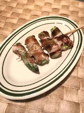 Grilled pork skewer