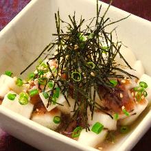 Japanese yam with pickled plum paste