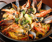 Seafood paella