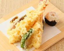 Large shrimp tempura