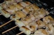 Assorted grilled chicken skewers