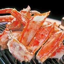 Grilled red king crab