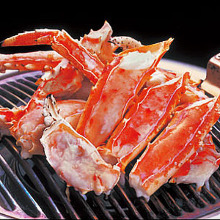 Grilled red king crab