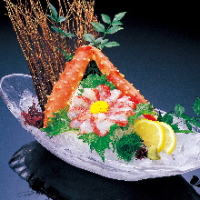 Red king crab sashimi