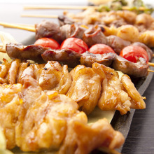 Assorted grilled chicken skewers, 5 kinds