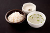 Grated yam over rice