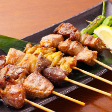 Assorted grilled skewers