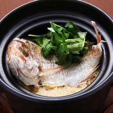 Minced sea bream and rice