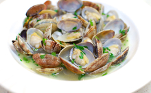 Manila clams steamed in white wine