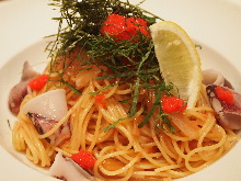 Spaghetti with mentaiko