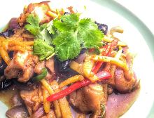 Stir-fried chicken