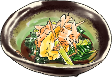 Ohitashi (boiled vegetables)