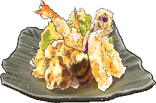 Assorted tempura