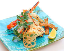 Seared red king crab