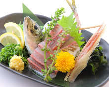 Horse mackerel sashimi
