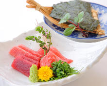 Assorted tuna sashimi